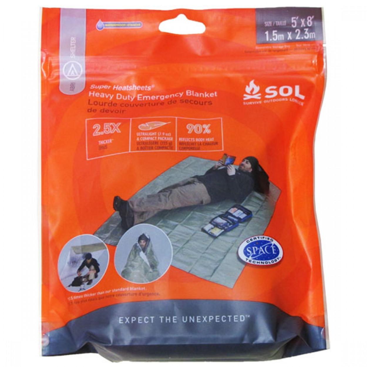 Survive Outdoors Longer Emergency Blanket Heavy Duty OD Green