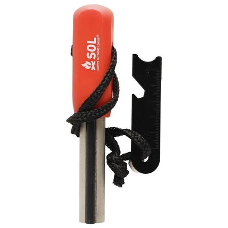 Survive Outdoors Longer Mag Striker Flint and Magnesium Fire Starter with Tinder Cord