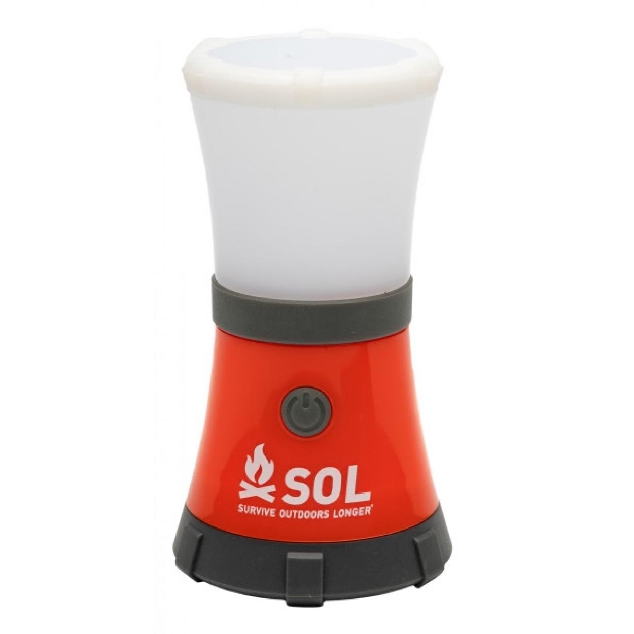 SOL Floating Camp Lantern Power Bank 240 Lumens Orange 4 Light Modes