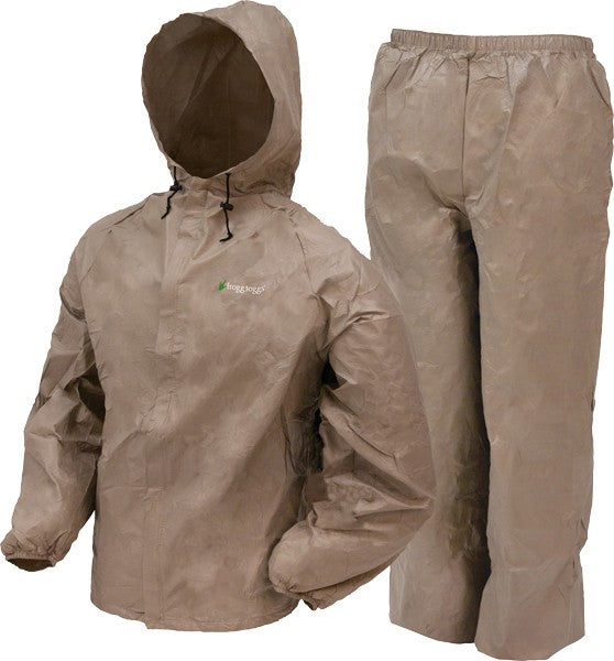 FROGG TOGGS RAIN SUIT MENS ULTRA LITE 2 2X-LARGE KHAKI