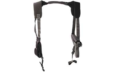 Uncle Mike's Pro Pak Horizontal Shoulder Holster Size 1 Fits 3-4" Medium Auto Ambidextrous Black 77010