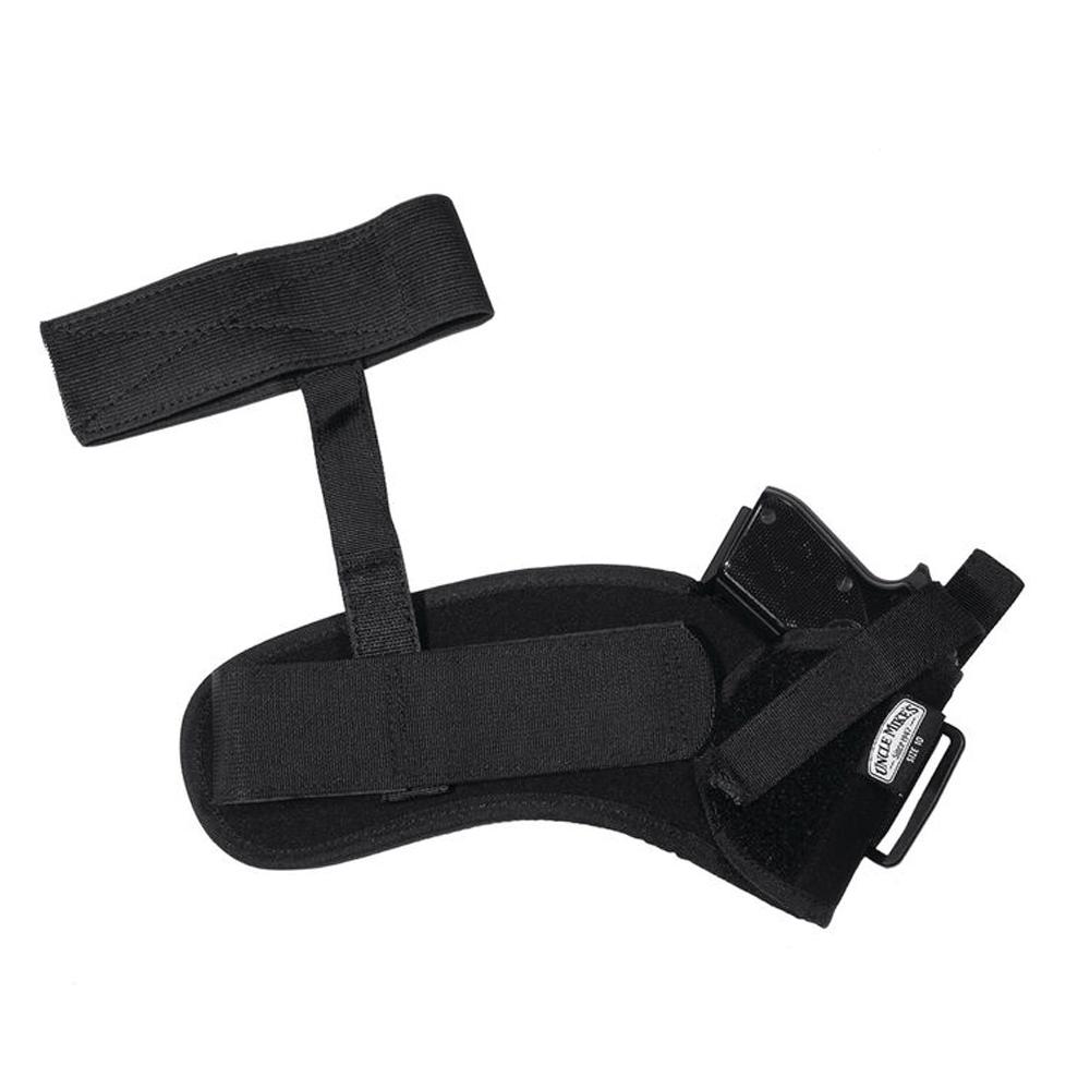 Uncle Mike's Sidekick Ankle Holster Black RH Medium Autos .32 to .380 Cal 3 to 4 Inch Barrel