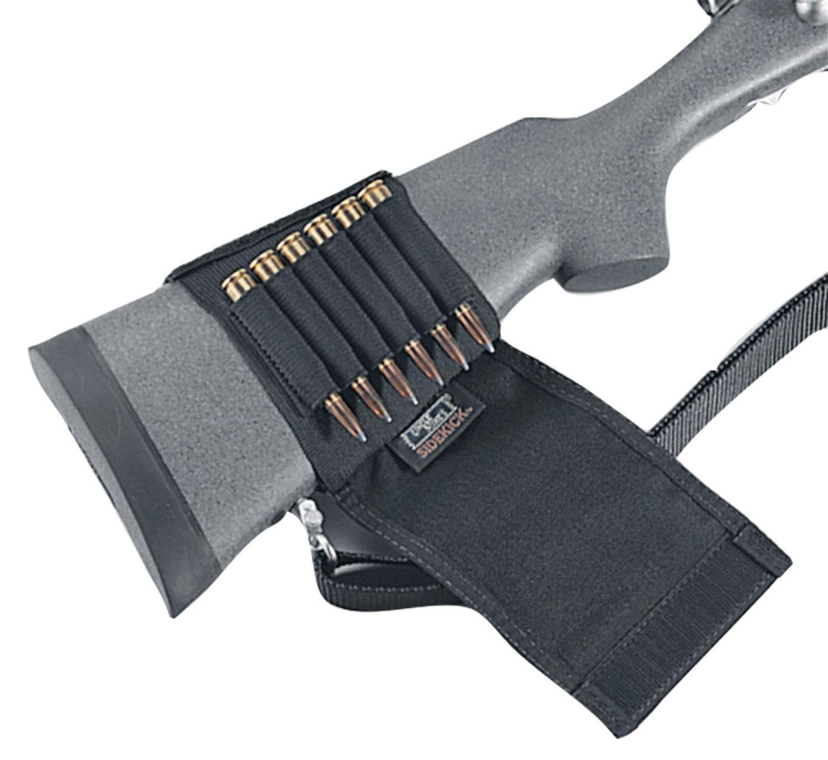 Uncle Mike's Rifle Buttstock Ammo Holder Plain Black Finish