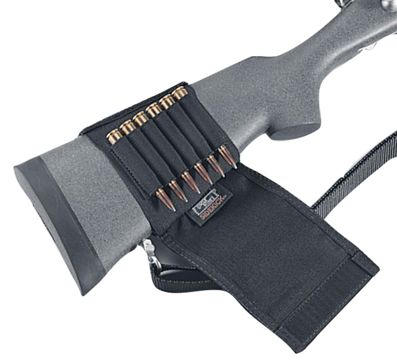 Uncle Mike's Rifle Buttstock Ammo Holder Plain Black Finish