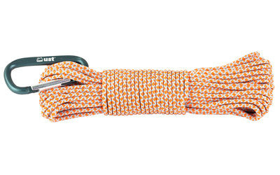 UST 325 Paracord Utility Cord 50 Foot, 100% Nylon, Orange, Carabiner Included 1149168