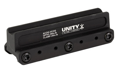 Unity Tactical FAST Combat Optic Mount, ACOG/VCOG Compatible, 2.05" Height, Type III Anodized, Black FST-COGB