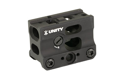 Unity Tactical FAST Micro-SB Optic Mount, 2.26" Height, Integrated Front & Rear BUIS, Black, CompM5s Compatible