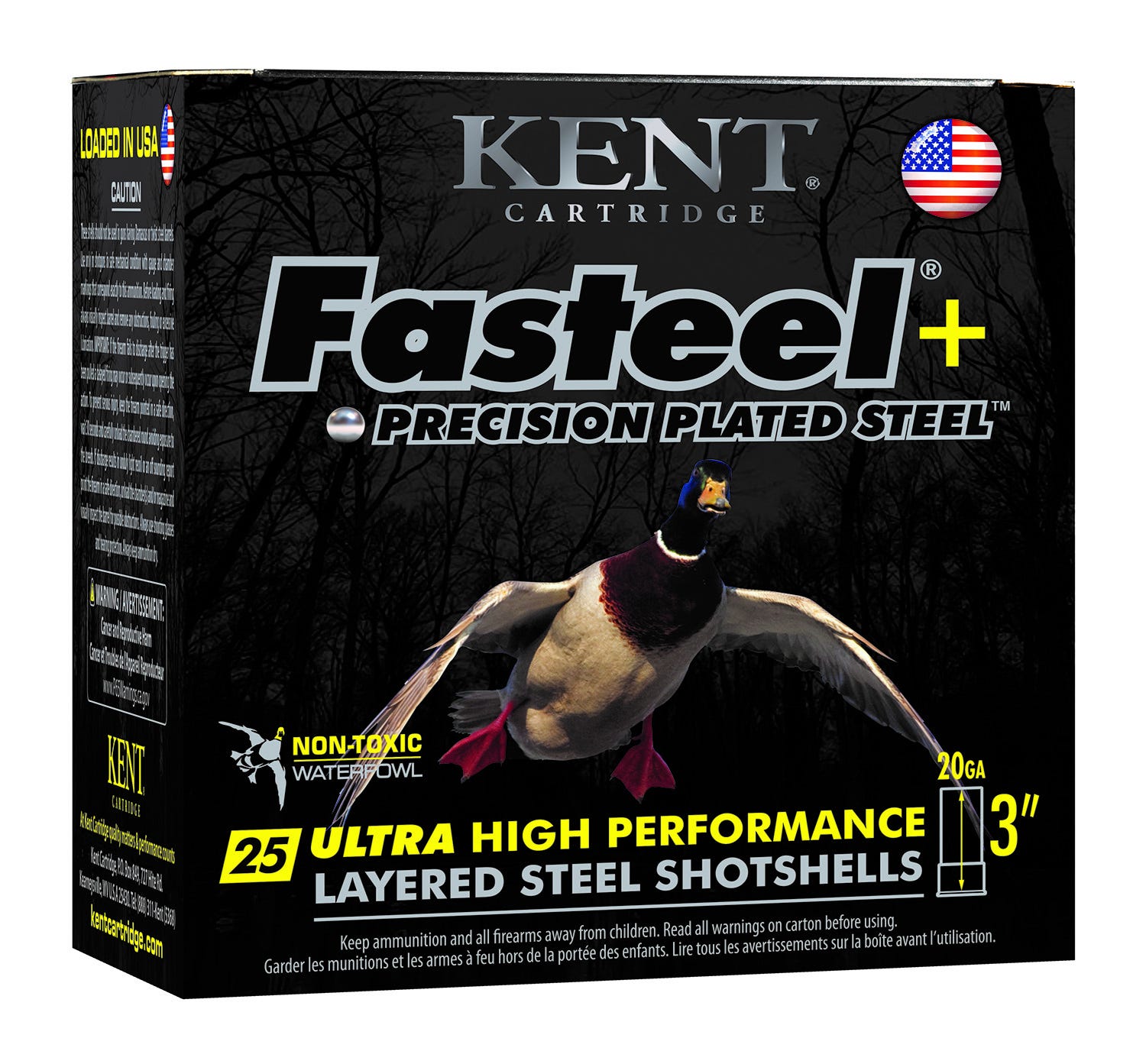 Kent Cartridge K203FSP284X6 Fasteel + Waterfowl 20 Gauge 3" 1 oz 4/6 Shot