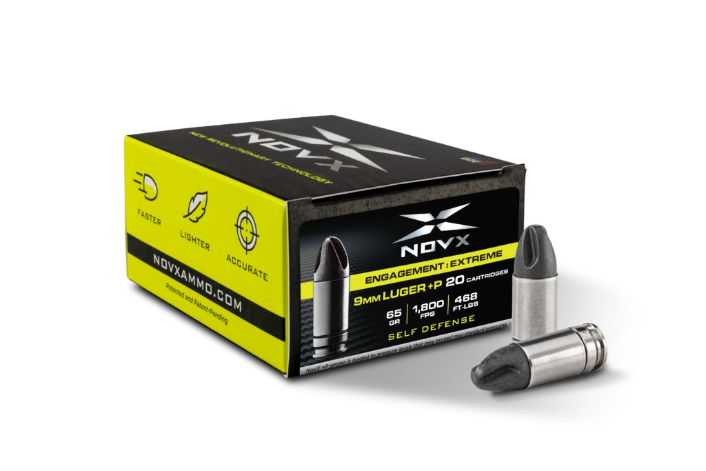 NovX 9mm Luger / Parabellum Engagement Extreme +P 65 grain ARX ammunition