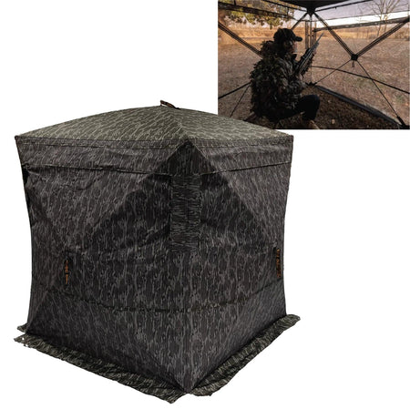 Rhino R-180 Two-Way Mesh See Through Ground Blind Mossy Oak Bottomland