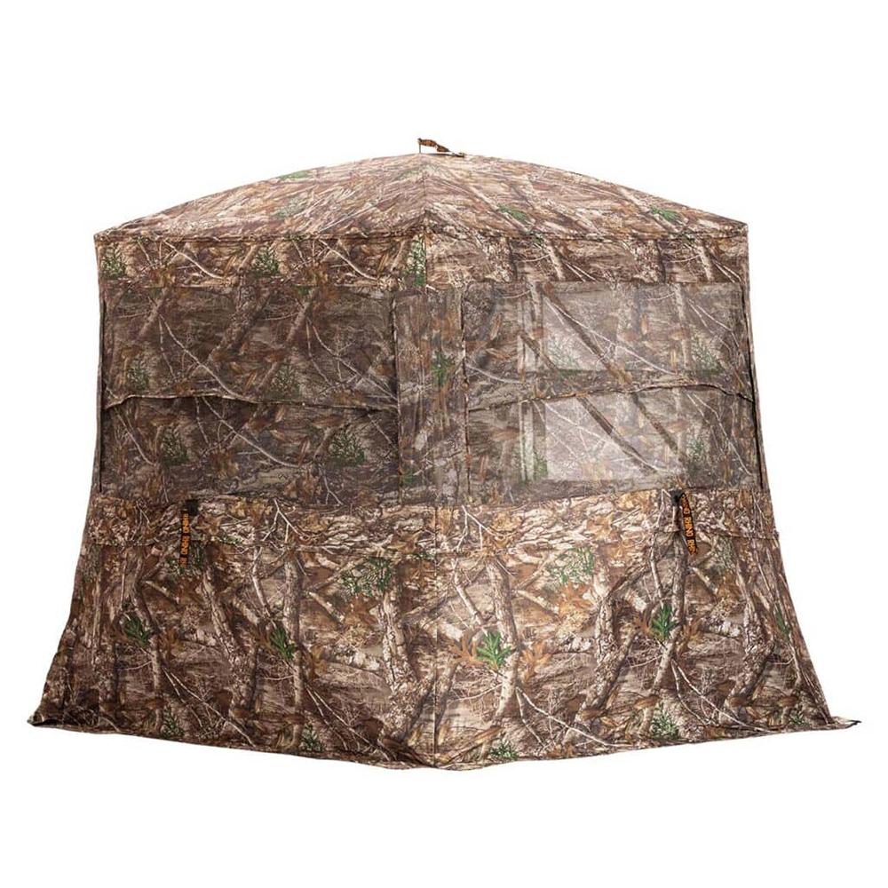 Rhino Blinds Low Hub Pro FD Hunting Ground Blind Realtree Edge Camo