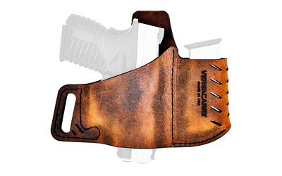 Versacarry Commander Series OWB Holster Distressed Brown Leather Spare Mag Pouch Right Hand 62101