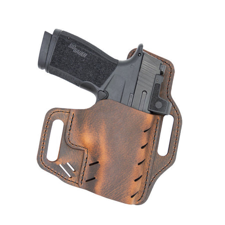 Versacarry Guardian OWB Size 04 Premium Brown Leather Belt Slide Holster Right Hand