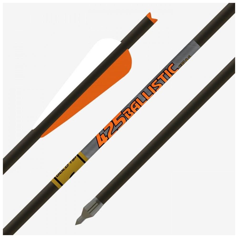 Gold Tip Ballistic Crossbow Bolt 22 Inch 4 Inch Duravane Fletched - 1/2 Dozen