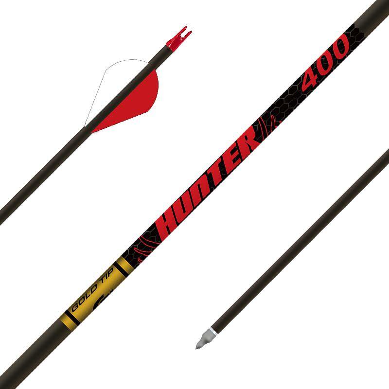 Gold Tip Hunter Series 400 Spine Hunting Arrows 2in Rapt-X 6ct