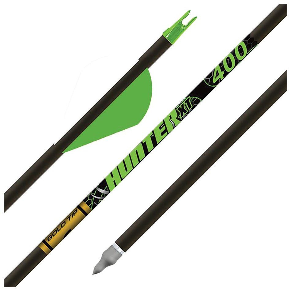 Gold Tip Hunter XT 300 2-Inch Raptor Vane Fletched Arrows Half Dozen
