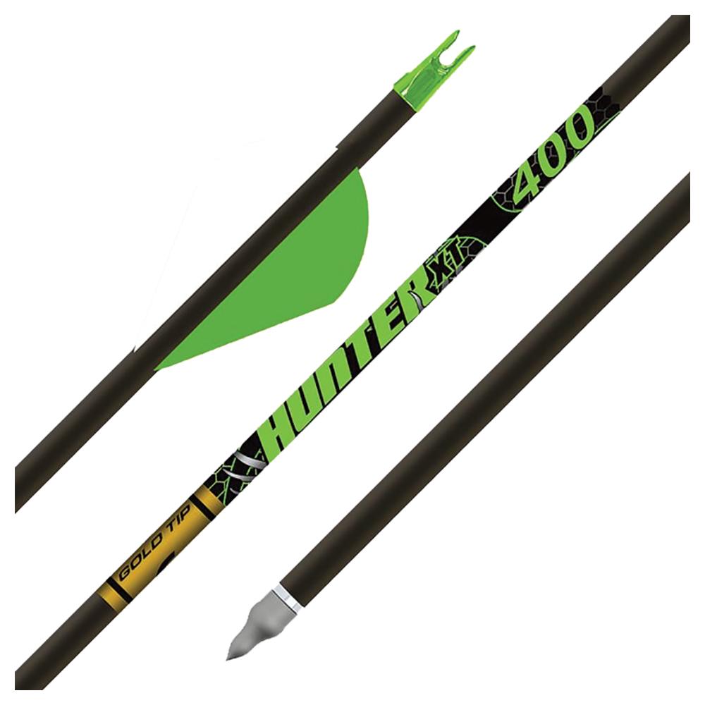 Gold Tip Hunter XT 400 Half Dozen Arrows 2" Raptor Vanes