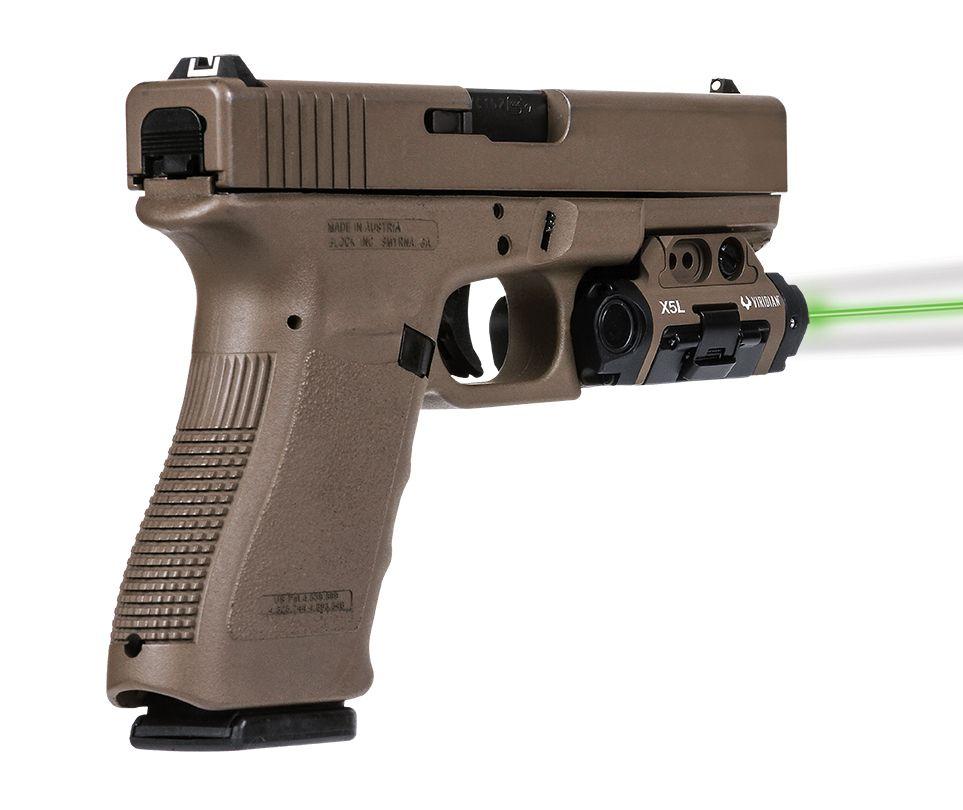 Viridian X5L-FDE Gen 3 500 Lumen Tactical Light with Green Laser Universal Mount FDE