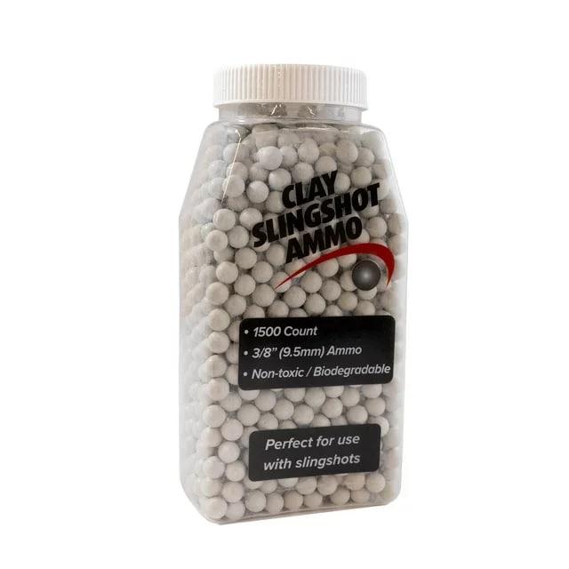 DAC 9.5mm Clay Slingshot Ammo Beads 1500-Piece Biodegradable Target Practice