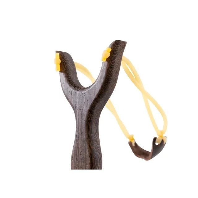 DAC Technologies Solid Wood Slingshot with Replacement Band and Pouch