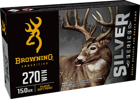 Browning Silver Plated Soft Point 150 Grain .270 Winchester 2850 fps 020892232167