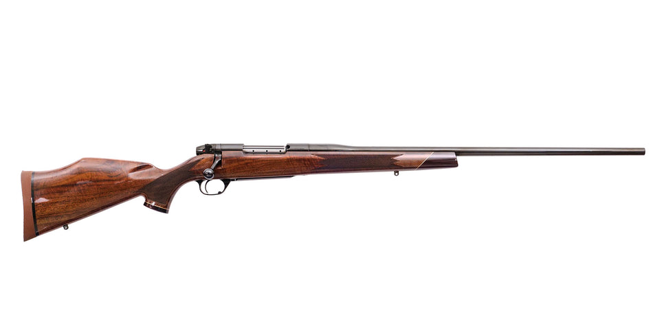 Weatherby MDX01N7MMWR6O Mark V Deluxe Full Size 7mm Wthby Mag 3+1 26" High Gloss Fluted Barrel, High Gloss Blued Steel Drilled & Tapped Receiver, Gloss Walnut Monte Carlo Stock, Right Hand