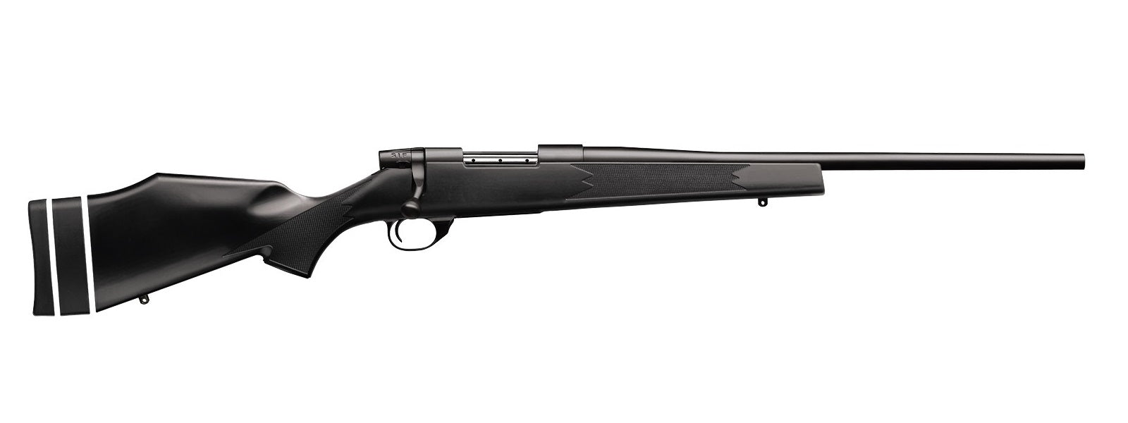 Weatherby VYT243NR0T Vanguard Synthetic Compact 243 Win 4+1 20" Matte Blued #1 Threaded Barrel, Matte Blued Drilled & Tapped Steel Receiver, Black Adjustable Synthetic Stock