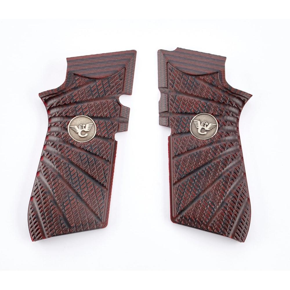 Wilson Combat EDC X9 Starburst G-10 Handgun Grip Panels Black Cherry