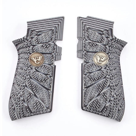 Wilson Combat EDC X9 Replacement Starburst G-10 Grips Grey and Black