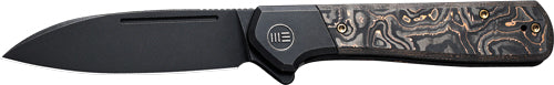 WE Knife Soothsayer 3.48" Black Stonewash Blade Black Titanium Handle