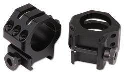 Weaver 6-Hole Picatinny Tactical Scope Rings - 30mm Low Matte Black