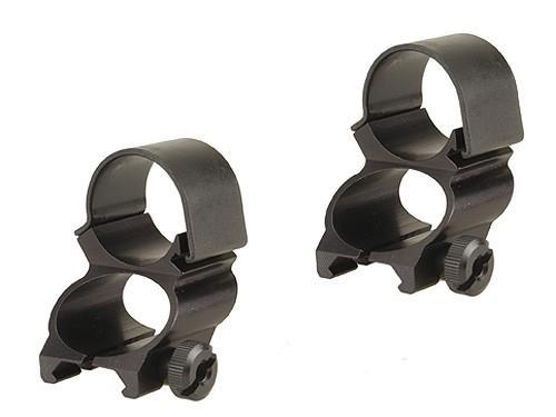 Weaver See-Thru Detachable 1" Scope Rings with Extension - Matte Black