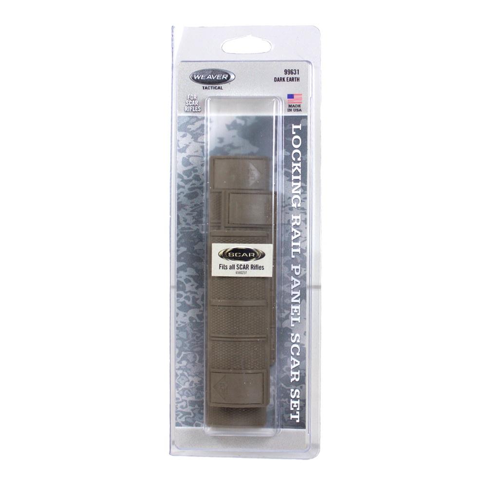 Weaver Locking Rail Panels for SCAR Two Medium 4" One Long 6-3/8" FDE