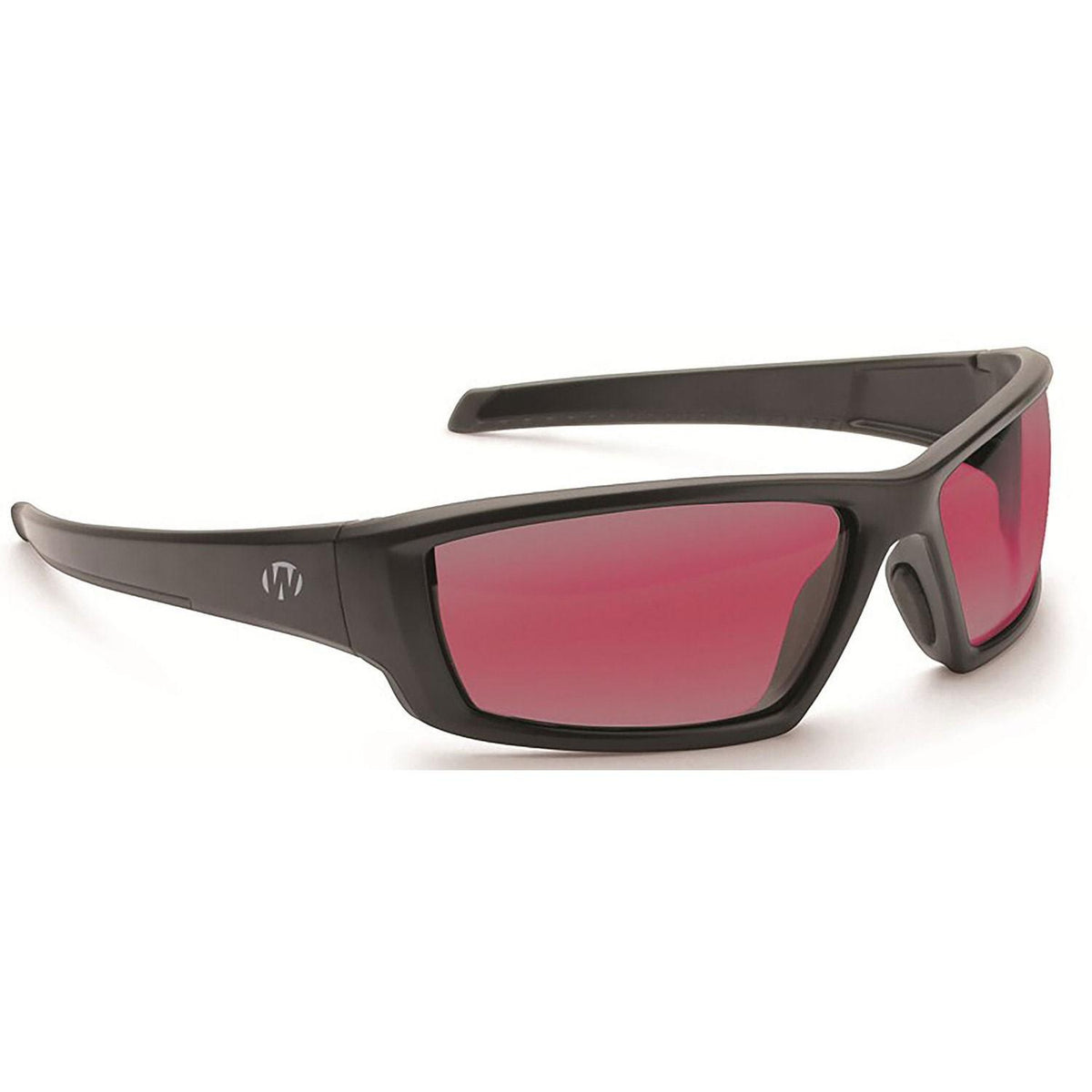 Walker's IKON Carbine Safety Glasses Black Frame Rose Lens with Case