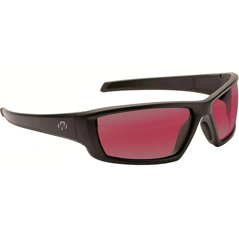Walker's Vector Shooting Glasses Full Frame Matte Black with Rose Lens and Case
