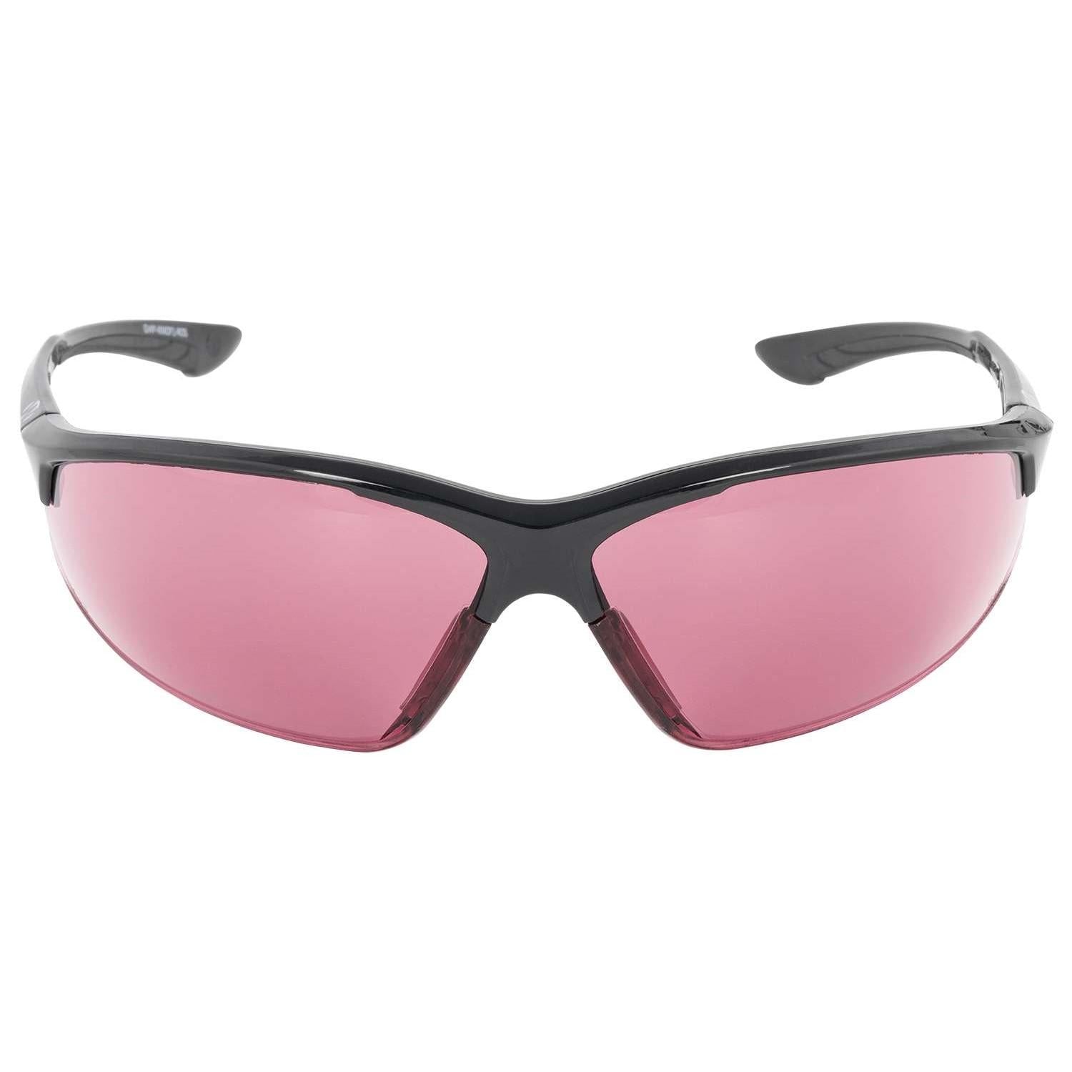 Walker's IKON Tanker Ballistic Shooting Glasses Black Open Frame Rose Lens
