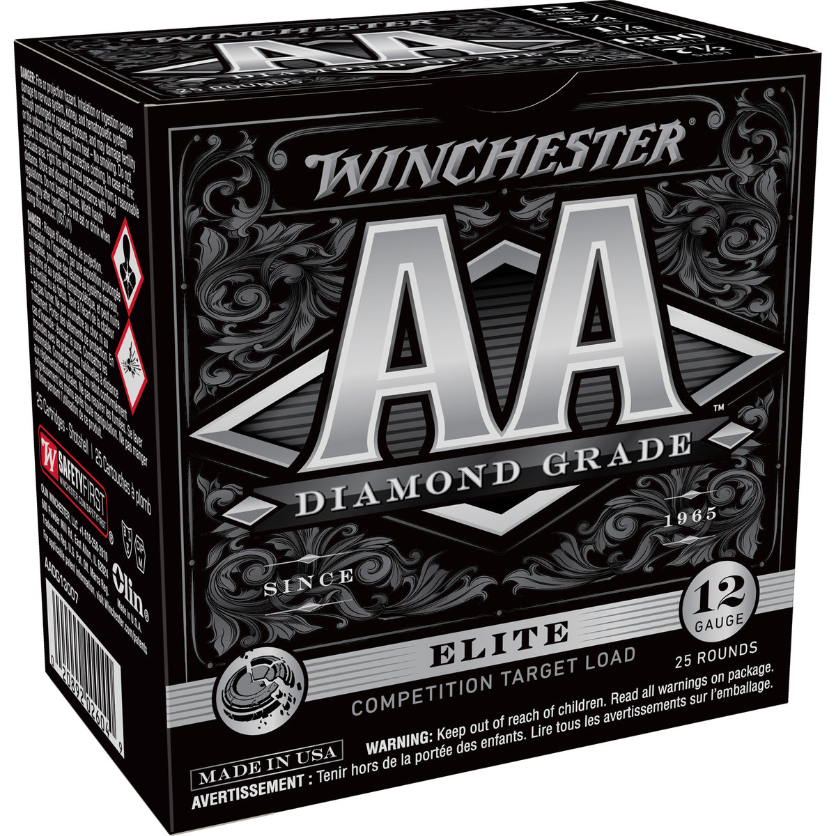 Winchester AADG13007 AA Diamond Grade 12 Gauge 2.75" 1-1/8oz 7.5 Shot 1300 fps 020892026049