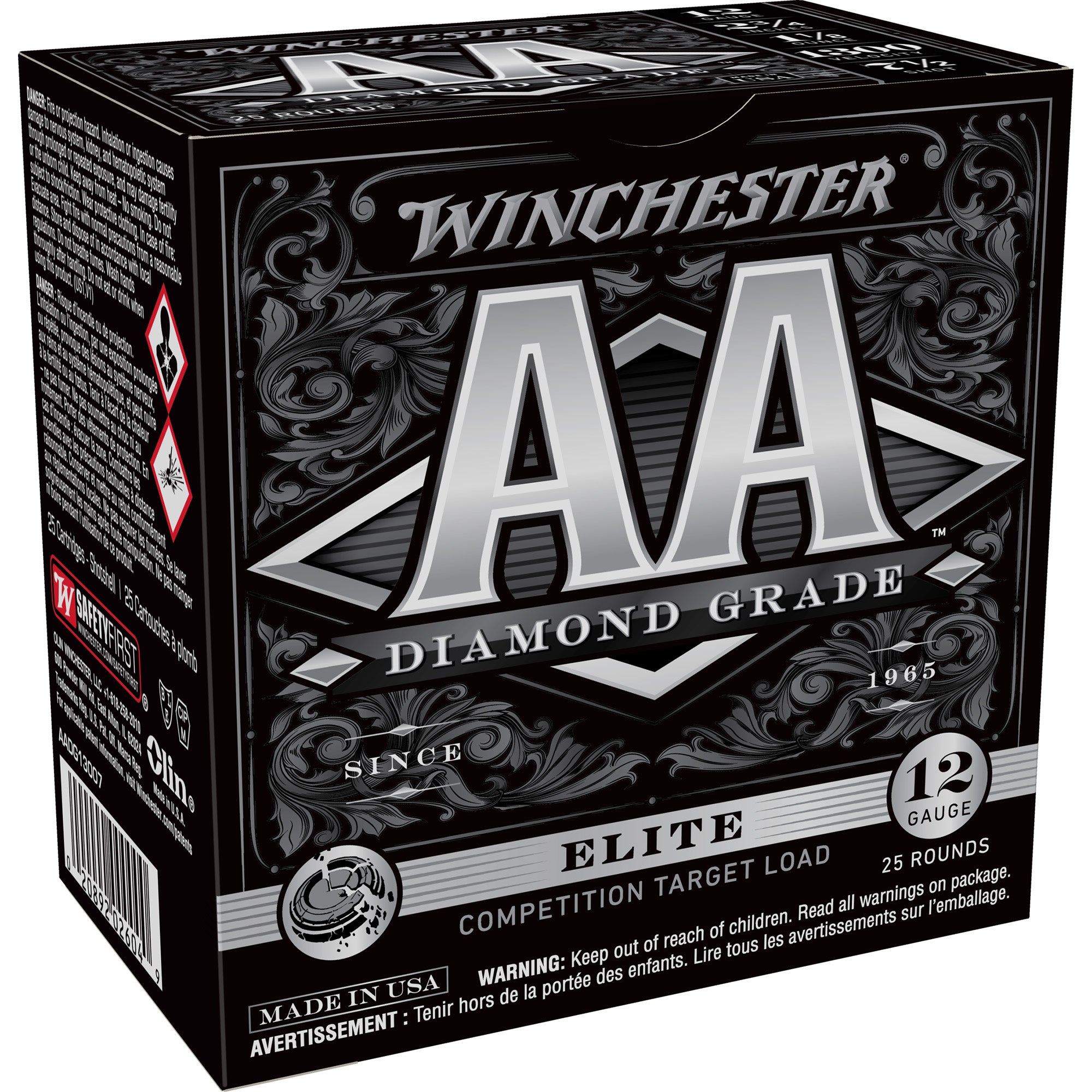 Winchester AADG13007 AA Diamond Grade 12 Gauge 2.75" 1-1/8oz 7.5 Shot 1300 fps 020892026049