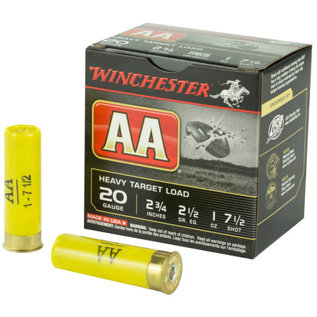 Winchester 20 Gauge Shotgun Ammo AA Heavy Target 2.75 in 1 oz #7.5