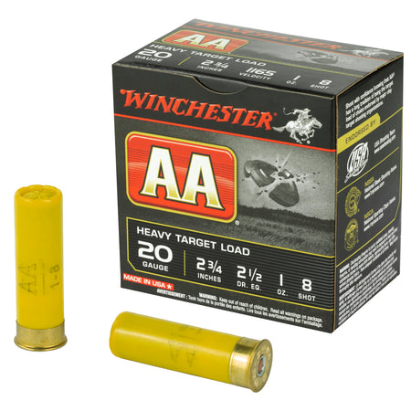 Winchester 20 Gauge Shotgun Ammo AA Heavy Target 2.75 in 1 oz #8