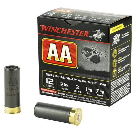 Winchester AAHA127 AA Super Handicap Heavy Target 12 Gauge 2.75" 1-1/8oz 7.5 Shot 1250 fps 020892014077
