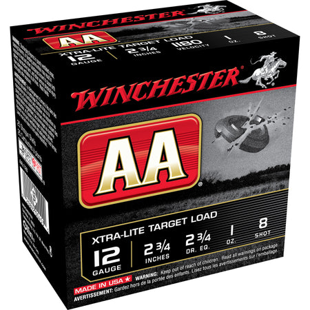 Winchester AAL128 AA Xtra-Lite 12 Gauge 2.75" 1oz 8 Shot 1180 fps 020892004535