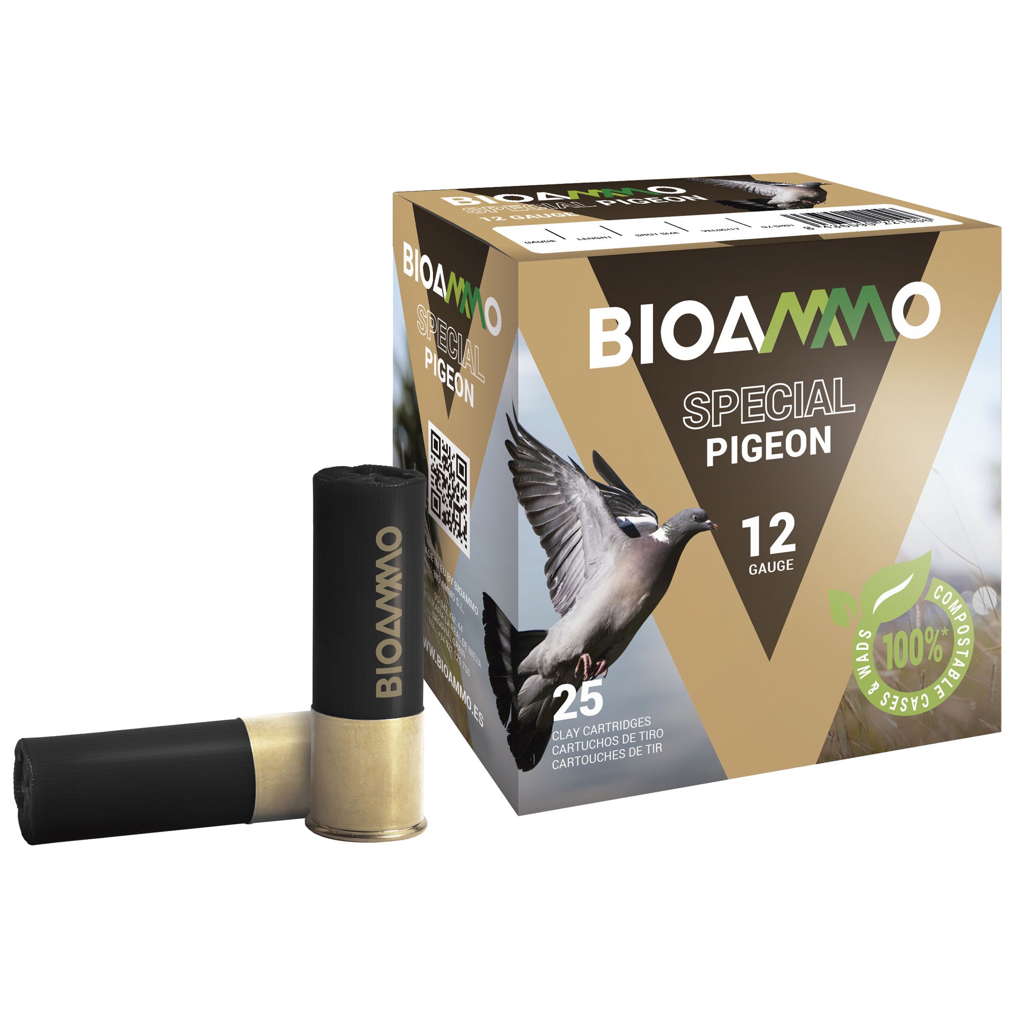Winchester BL3680 BIOAMMO DOVE & PIGEON 12 Gauge 2.75" 1-1/4oz 8 Shot  8436590222706