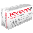 Winchester 7.62x25mm Tokarev Metric Calibers 85 grain Full Metal Jacket ammunition