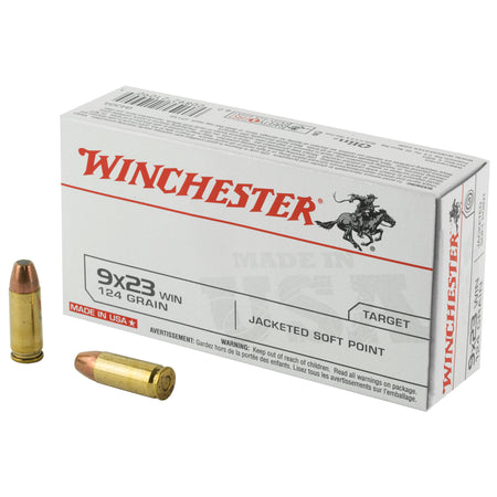 Winchester 9x23mm Winchester USA 124 grain Jacketed Soft Point ammunition