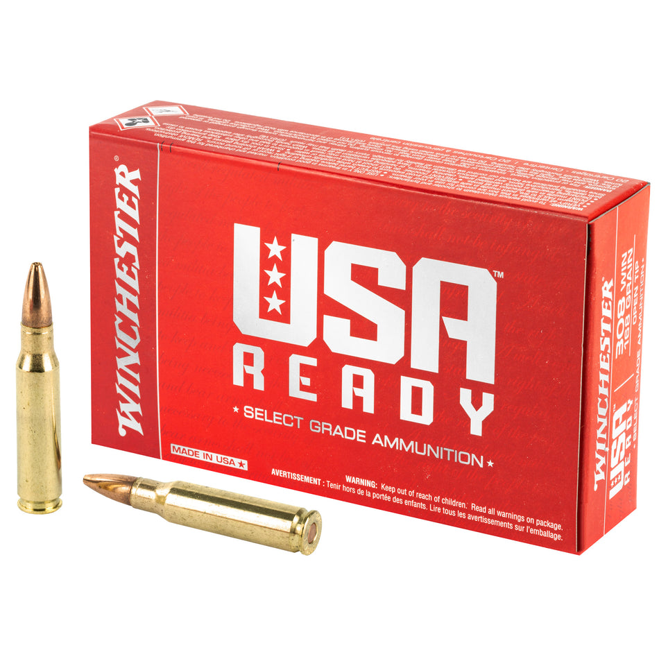 Winchester USA Ready Ready Open Tip Range 168 Grain .308 Win / 7.62x51mm 2680 fps 020892226647