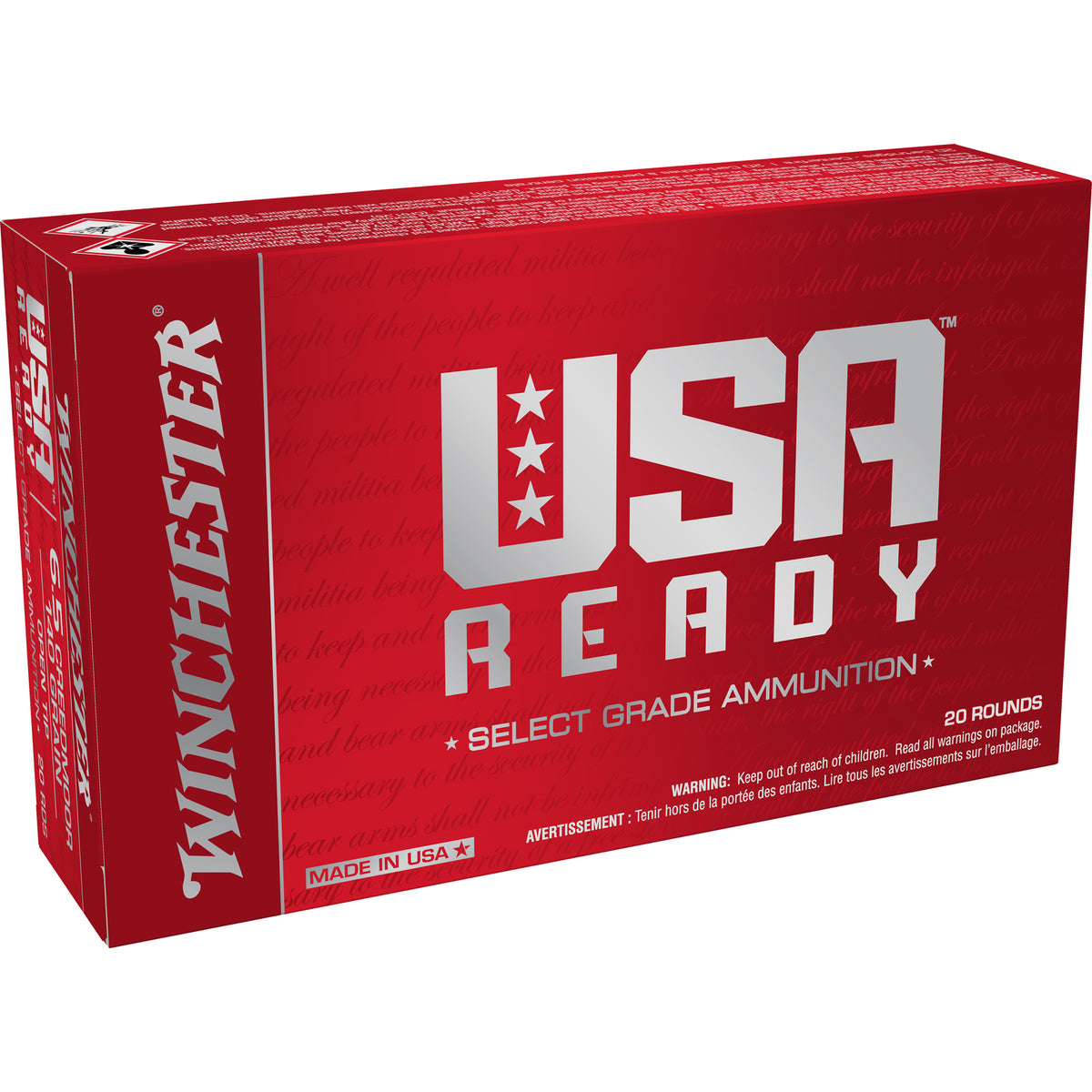 Winchester 6.5mm Creedmoor USA Ready 140 grain Open Tip ammunition