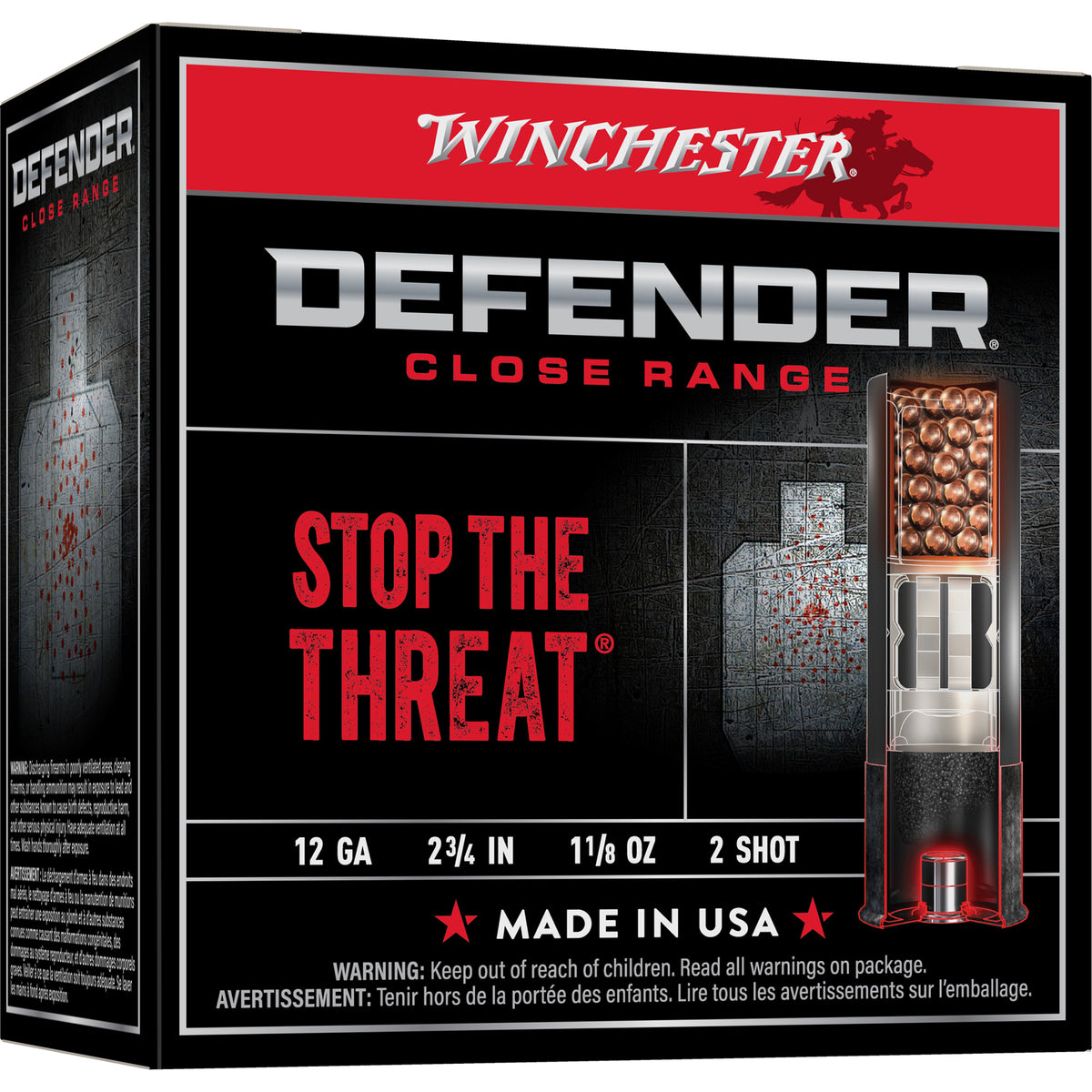Winchester S122PD25 Defender                                                                                                                                                                                                          12 Gauge 2.75" 1-1/8