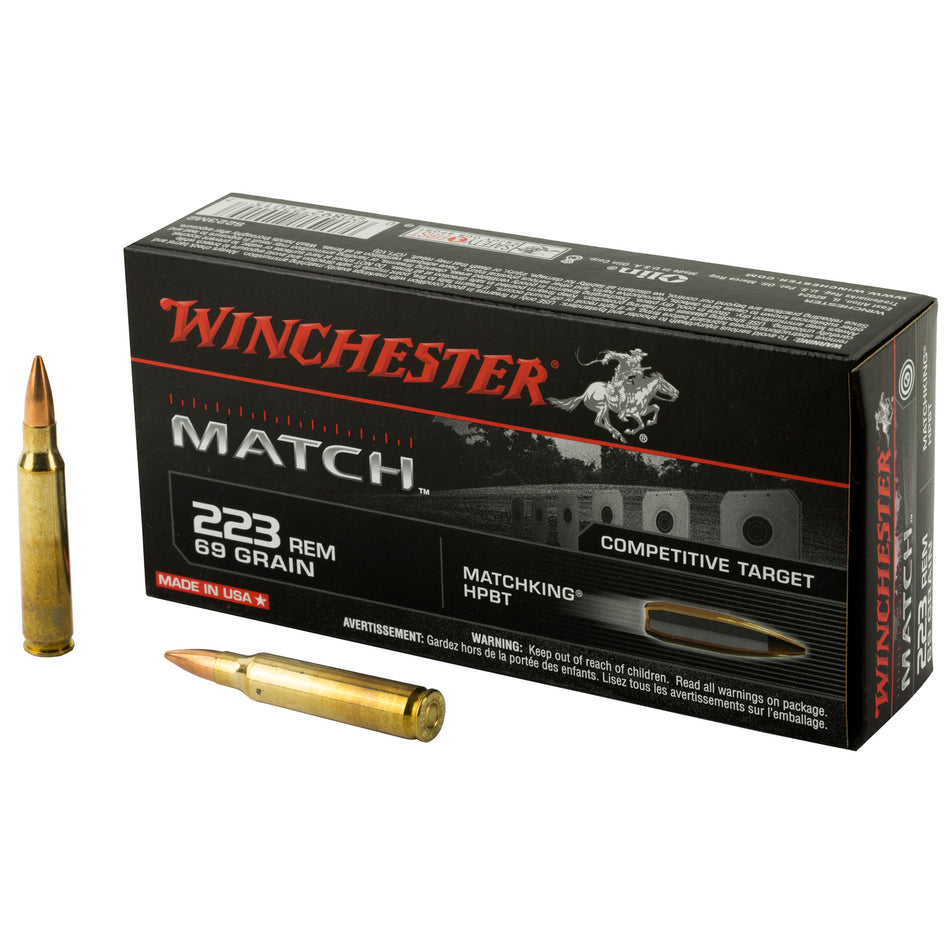 Winchester .223 Remington Sierra Matchking 69gr BTHP  Match Ammunition 20ct