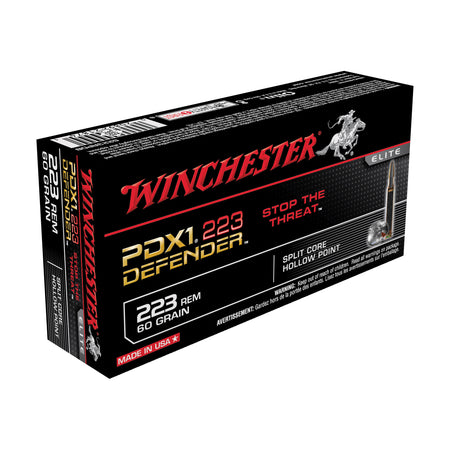 Winchester .223 Remington PDX1 Defender 60 grain Hollow Point ammunition